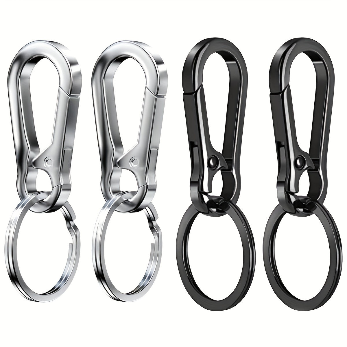 4pcs Metal Clip Buckle Keyring Keychain Hook for Outdoor Camping Hiking