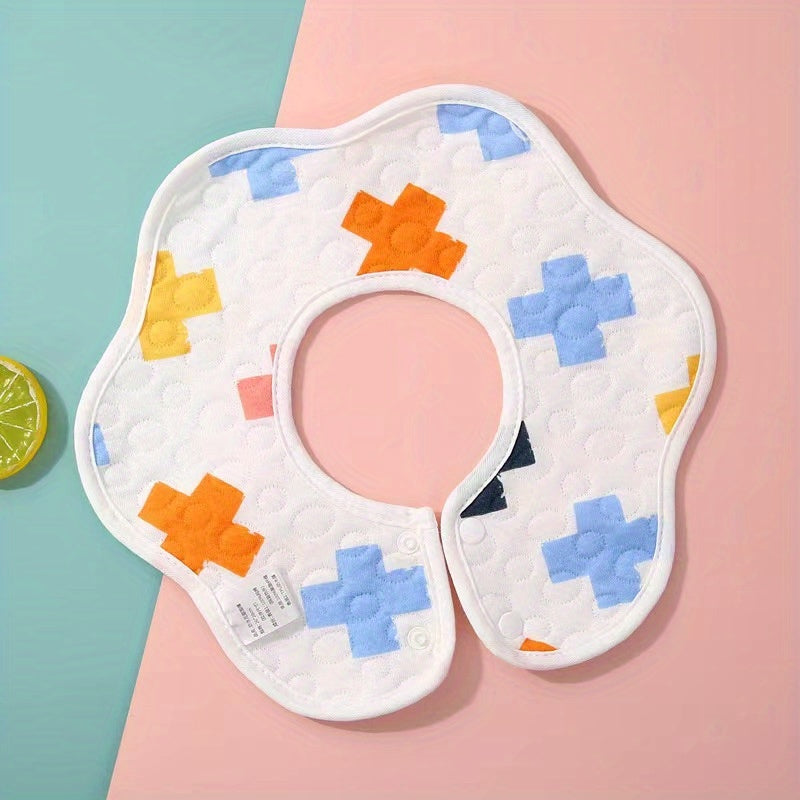 1pc Cotton Drool Bibs Cotton Gauze Saliva Towel For Drooling Teething Feeding