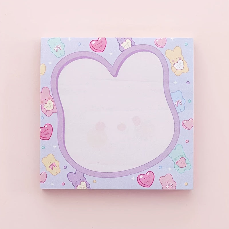 Heart Sticky Notes 4pcs Student Message Stickers Memo Pads 320 Sheets