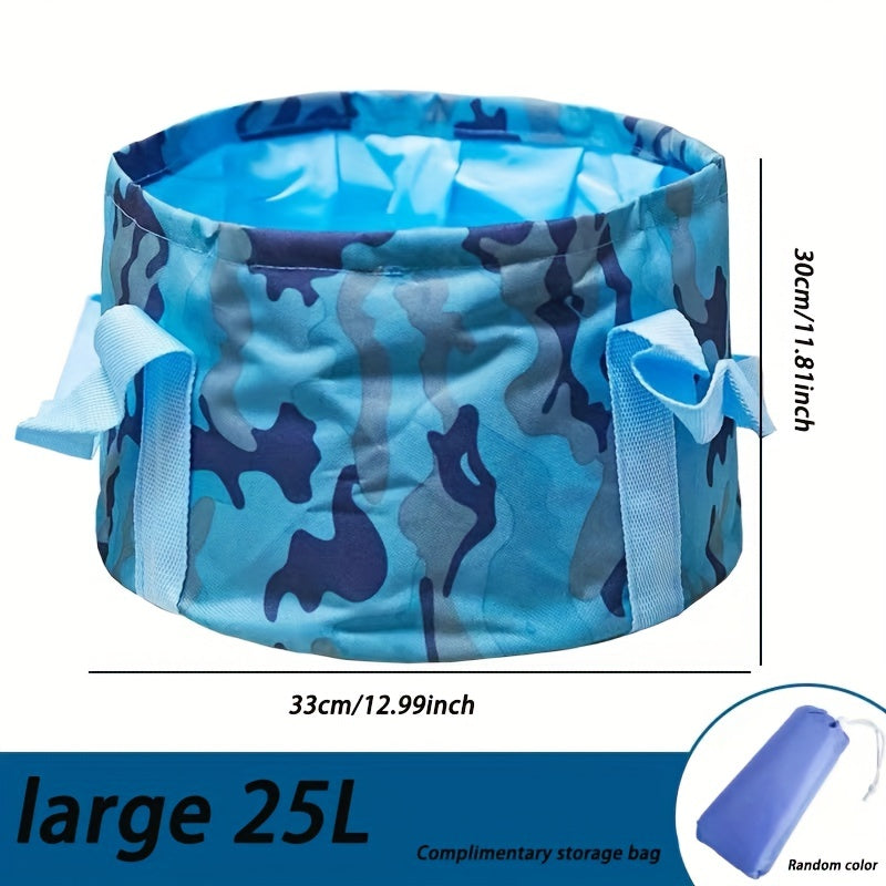 Large Foldable Outdoor Wash Basin Camping Bucket Portable Fishing Water Pail