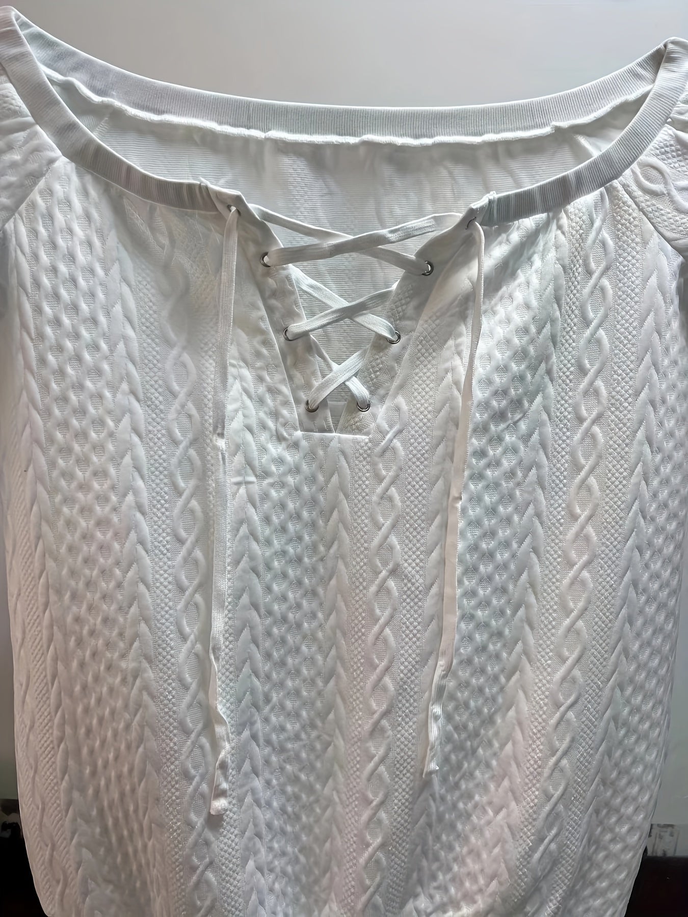  Cable Lace Up Off Shoulder Mini Dress