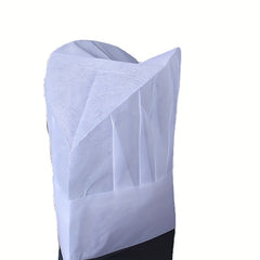 10pcs Disposable Chef Hats Unisex Kitchen Caps for Home Kitchen