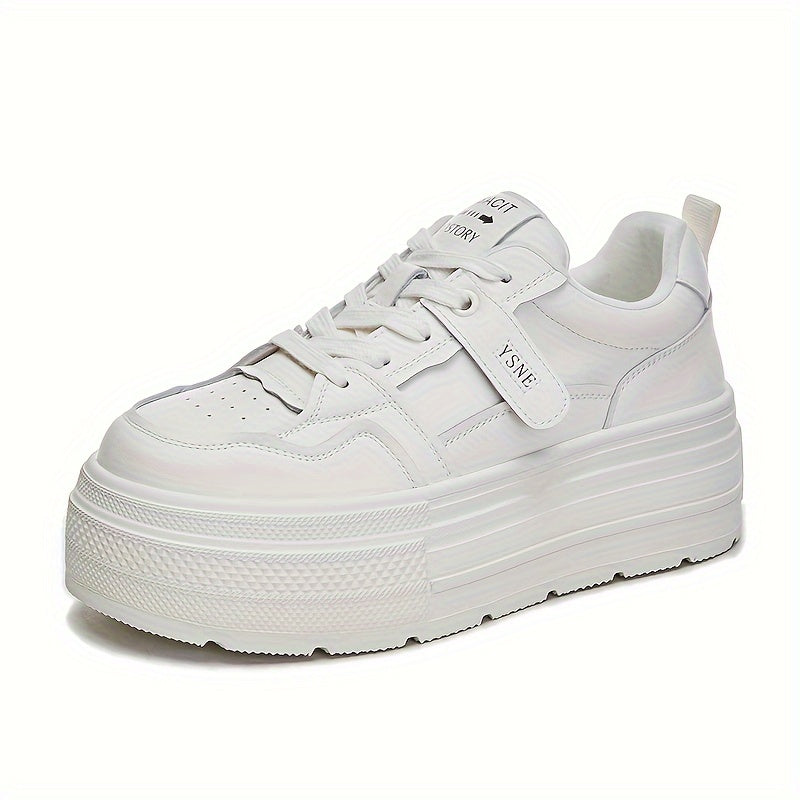 Women's Outdoor Skate Shoes Non-slip Solid Thick Bottom Lace Up Footwear