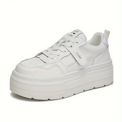 Women's Outdoor Skate Shoes Non-slip Solid Thick Bottom Lace Up Footwear