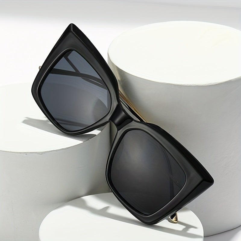 Y2K Cat Eye Sunglasses Gradient Metal Temple Glasses UV400
