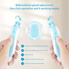 Electric Baby Nail Trimmer 6 in 1 Kit with LED Light