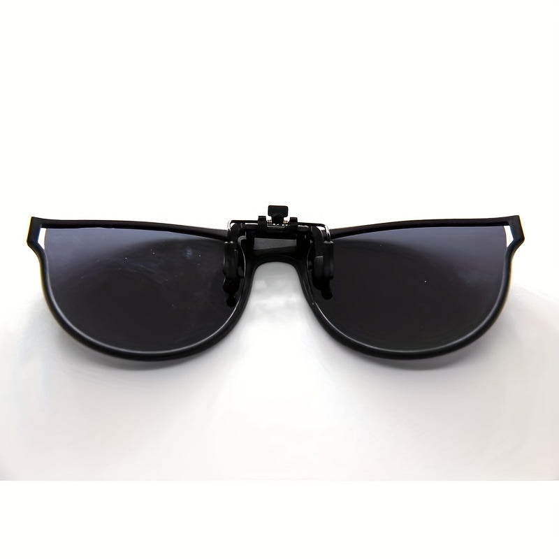 Polarized Clip On Sunglasses UV Protection Flip Up Glasses for Men