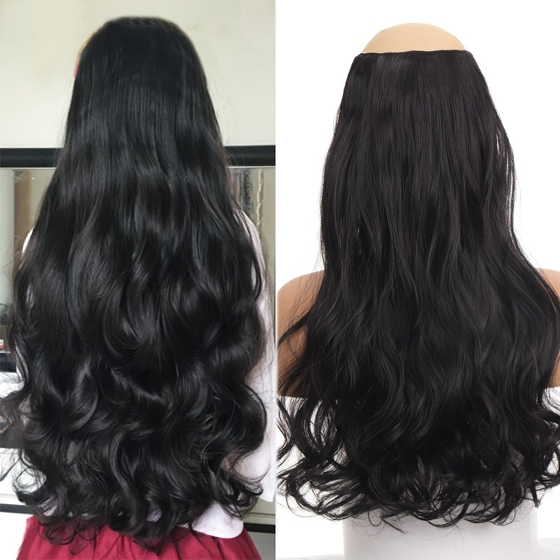 Long Curly Clip-In Hair Extension Seamless Double Weft 5 Clips