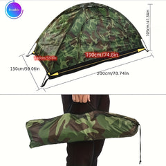Camouflage Tent For 2 People Outdoor Camping Hiking