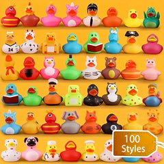 Colorful Rubber Ducks Toys for Kids - Bath, Birthday, Baby Showers