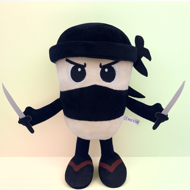 Tung Tung Tung Sahur Plush Toy Stylish Dual Sword Warrior