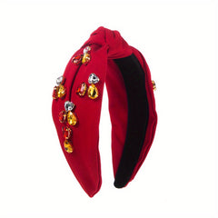 Crystal Cross Knotted Headband Fabric Wide Brim Hair Bundle Hair Accessories
