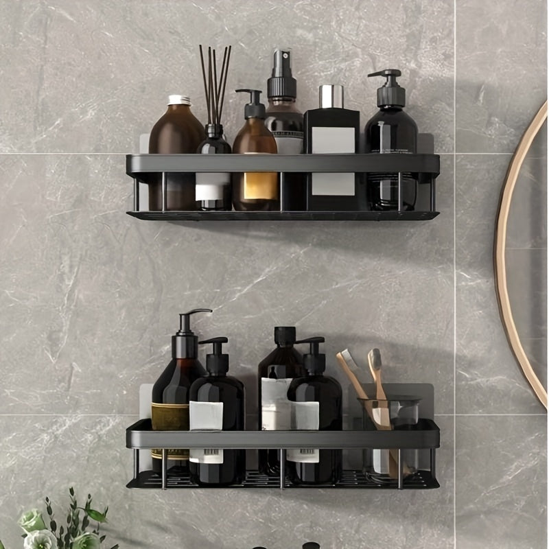 Bathroom Storage Rack No Drill Wall Mount Corner Shelf Holder