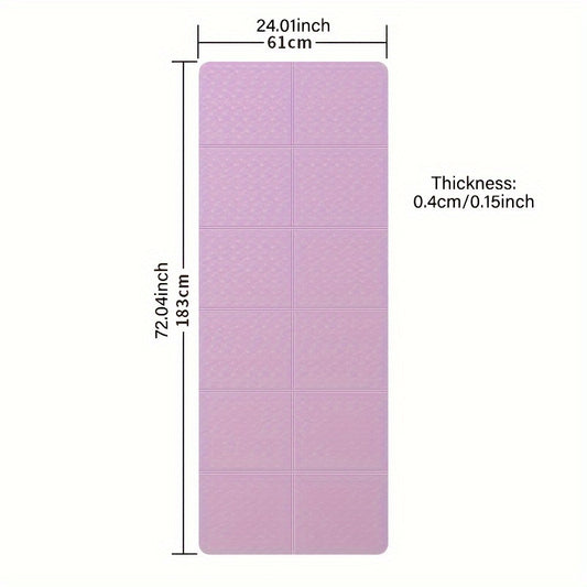 Portable TPE Yoga Mat Non-slip Thicken Fitness Mat 183x61x0.15in