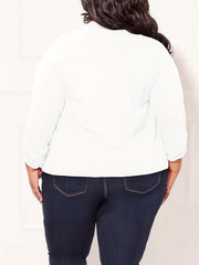  Casual Blazer Solid Long Sleeve Lapel Collar Stretch Blazer