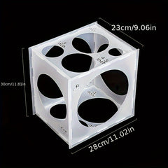 10 Inch Collapsible Plastic Balloon Sizer Box Cube - Balloon Size M