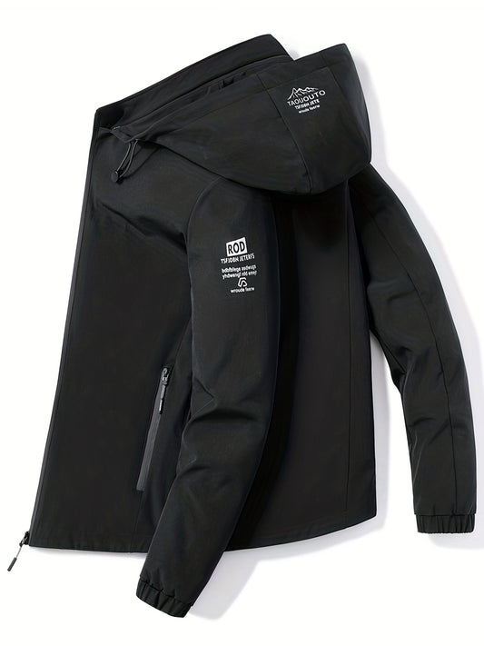Boys Windbreaker Hooded Jacket Long Sleeve Zip Up Waterproof Jacket