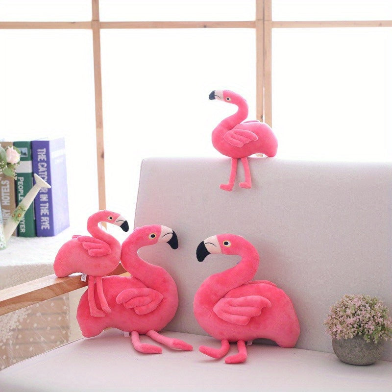Pink Flamingo Plush Toy Soft Fluffy Stuffed Animal Perfect for Birthdays & Decor