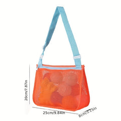 Kids Beach Mesh Bag Shell Collection Toy Storage Beach Bag