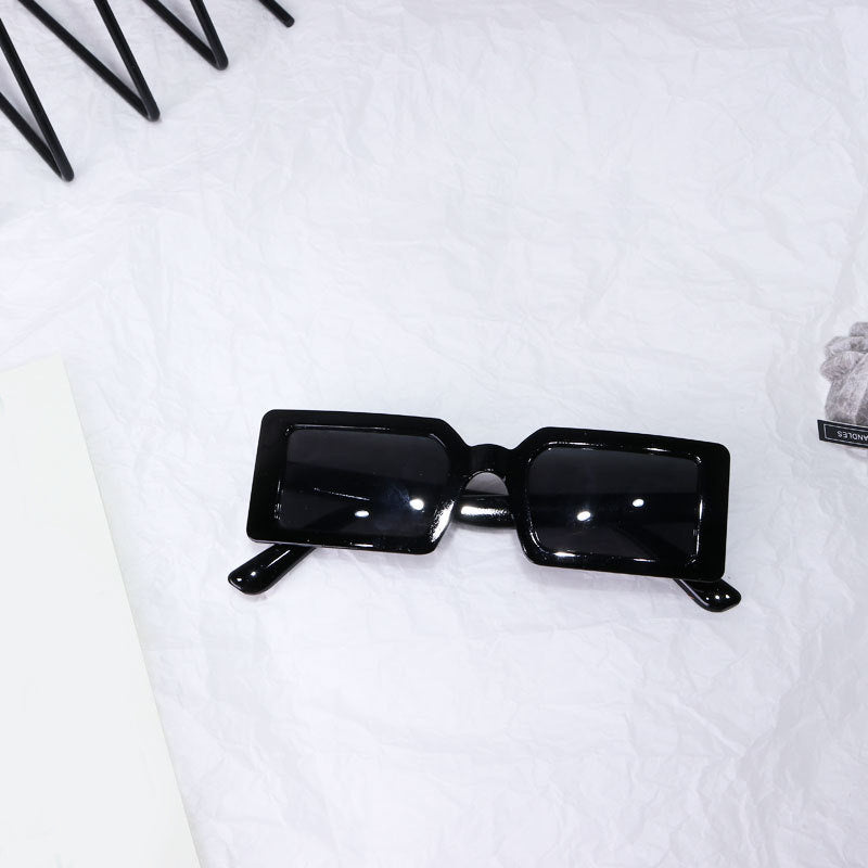 Retro Jelly Square Frame Sun Glasses Stylish Sunshade Male Female Slim