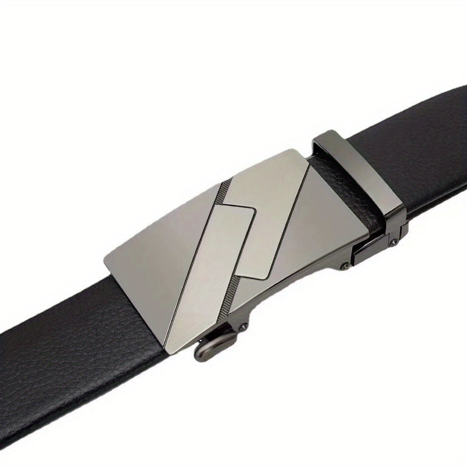 Men's Business Leather Belt Auto Buckle