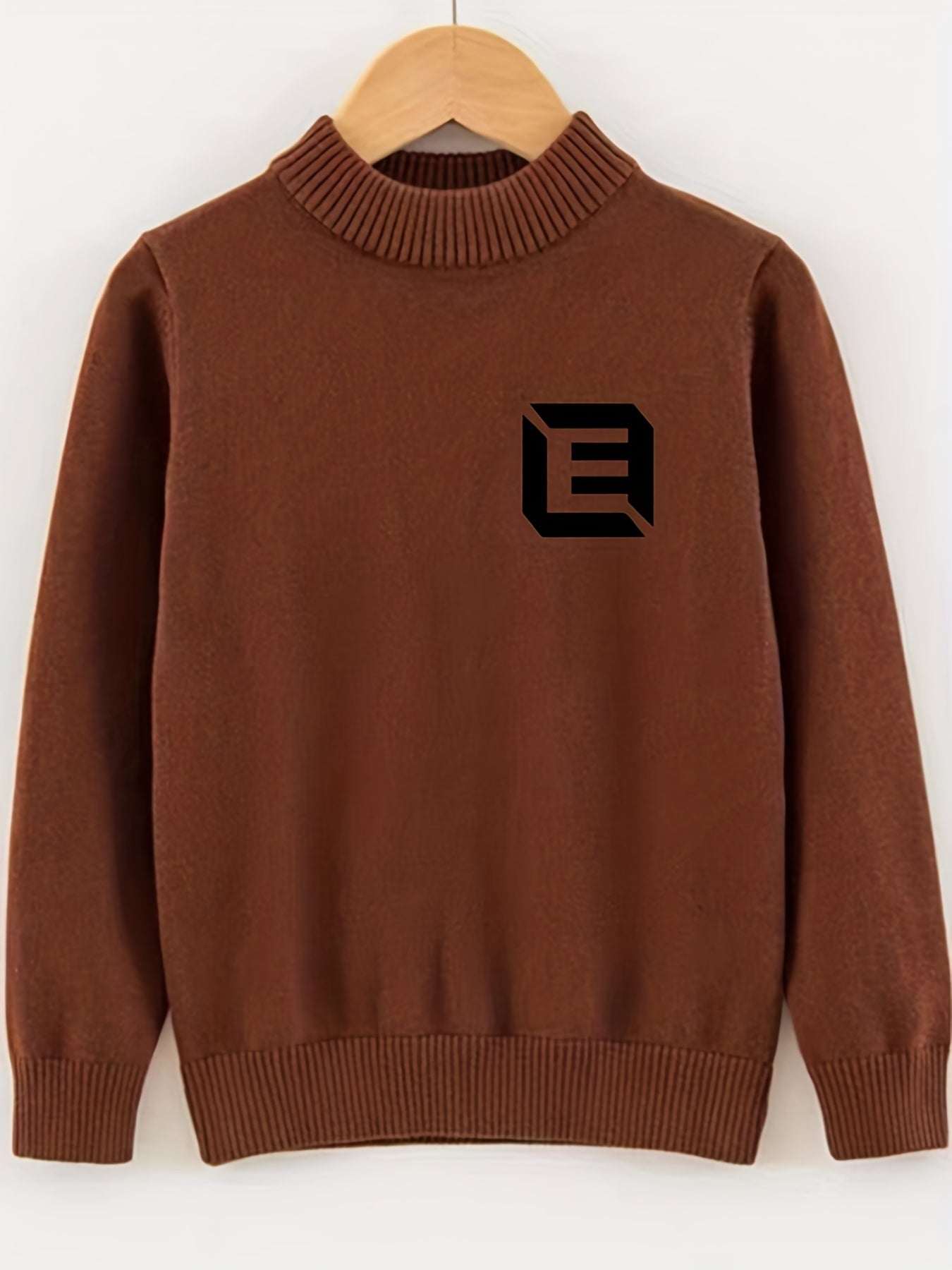 Men's Casual Knitted Sweater Mid Stretch Crew Neck Pullover