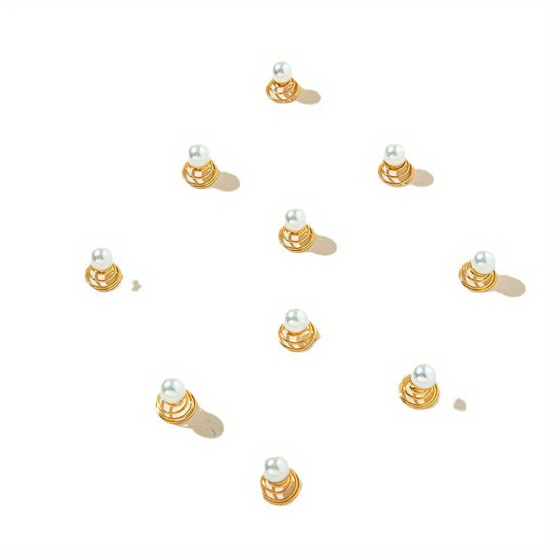 Coil Hair Ring Wedding Hair Pin Side Braids Accessory