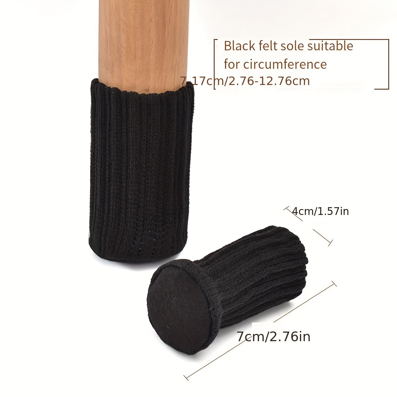 4pcs Wool Chair Foot Cover Wear-resistant Step Protection
