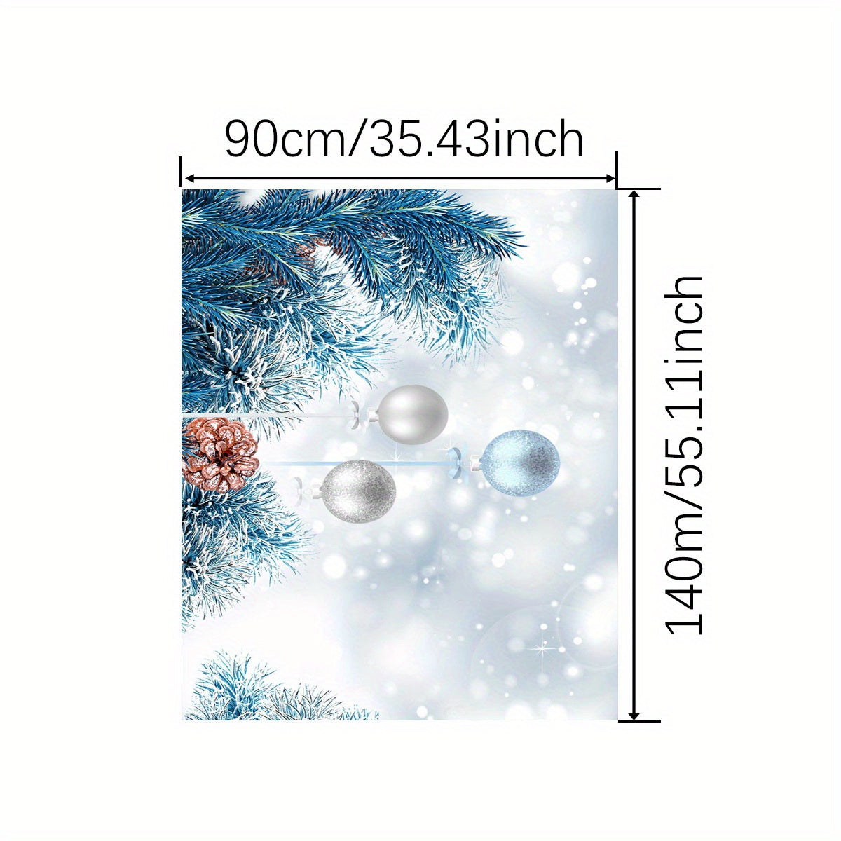 Polyester Merry Christmas Table Cloth Solid Table Cover