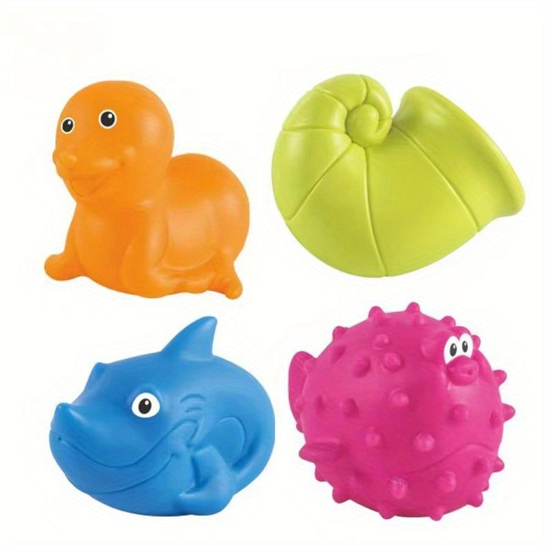 Bathroom Water Play Set with Suction Cup and Ocean Animals