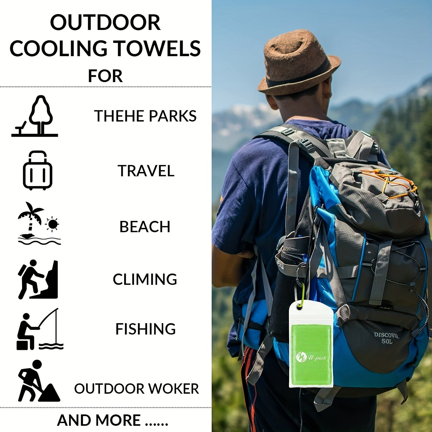 Microfiber Ice Silk Cooling Towels - Stay Cool & Dry During Workouts