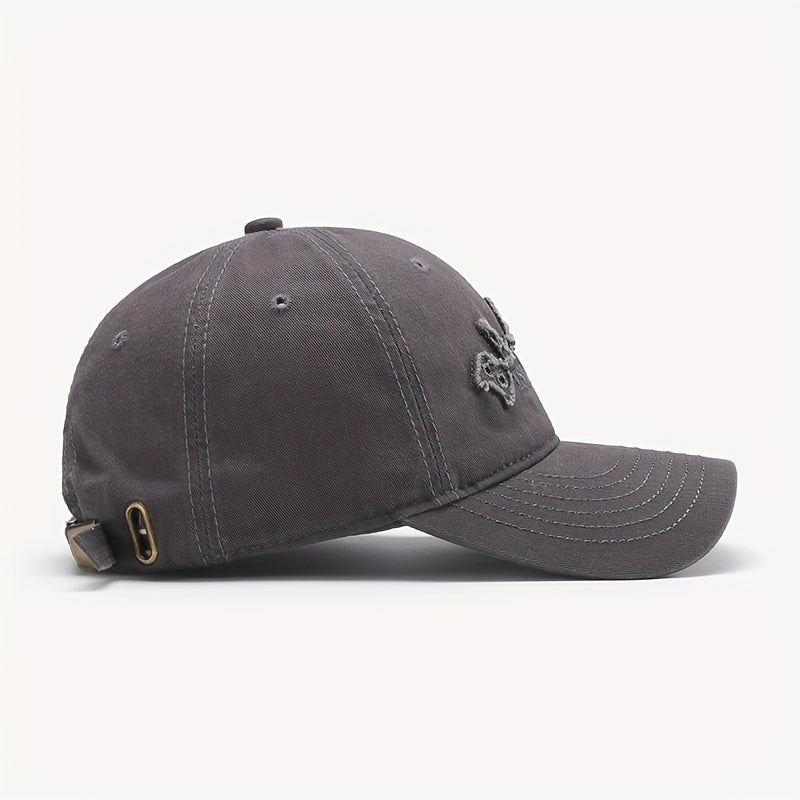 Classic Letter Patch Baseball Cap Unisex Vintage Dad Hats Lightweight Sunshade