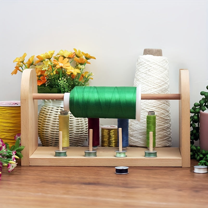 Wooden Yarn Storage Holder Knitting Thread Holder Stand Organizer Rack