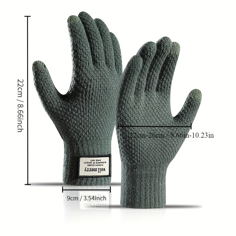 Men's Wool Touch Screen Winter Gloves
