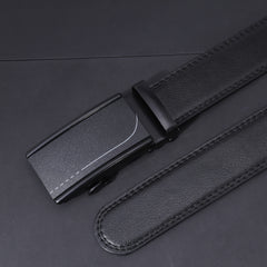 Men's Leather Belt Automatic Buckle Business Casual Light Board Belt