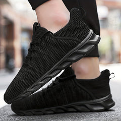 Men's Knit Sneakers Lace Up Breathable