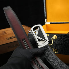 Men's Wild Style Hollow Buckle Belt 304 Stainless Steel Triangle