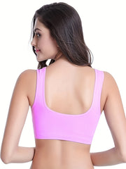 3pcs Wireless Sports Bras Comfy & Breathable Tank Bra