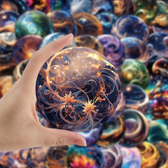 52pcs Colorful Magic Ball Stickers for Phone Cases Notebooks Luggage