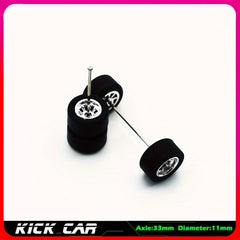 1:64 Scale Modified Silver Series Wheel Hub with Rubber Tire