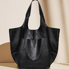 Classic Faux Leather Tote Bag for Women