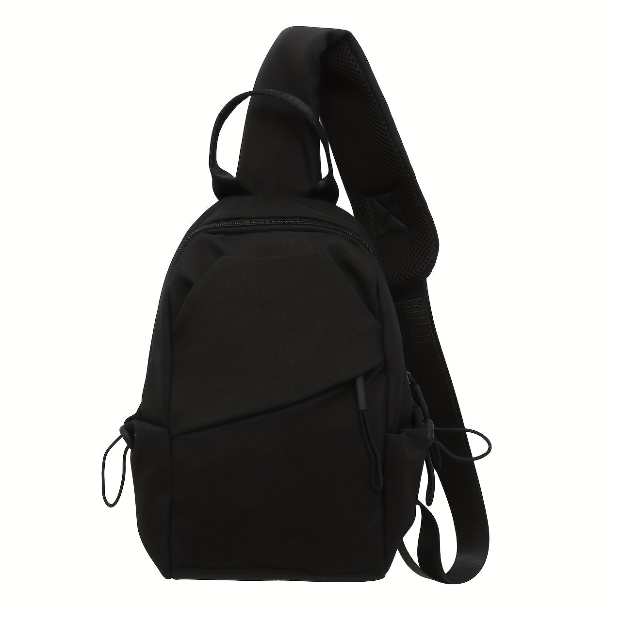 Large Capacity Sling Bag Nylon Zipper Crossbody Bag Casual Shoulder Purse