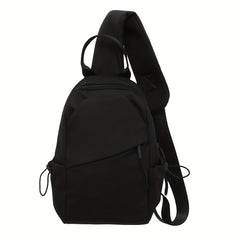 Large Capacity Sling Bag Nylon Zipper Crossbody Bag Casual Shoulder Purse