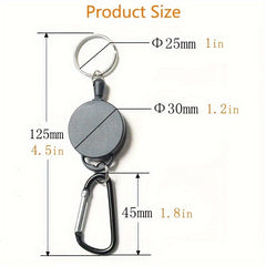Creative Key Ring Holder Carabiner Retractable for Camping