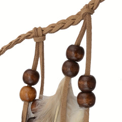 Boho Style Hand Woven Head Rope Peacock Feather Design