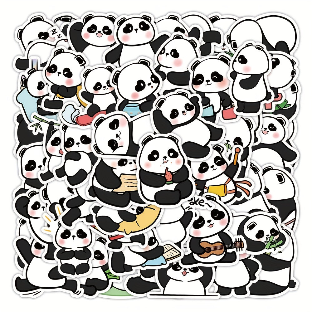 52pcs Panda Stickers for Water Bottles, Pencils, Notebook - Cute Panda Design