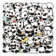 52pcs Panda Stickers for Water Bottles, Pencils, Notebook - Cute Panda Design