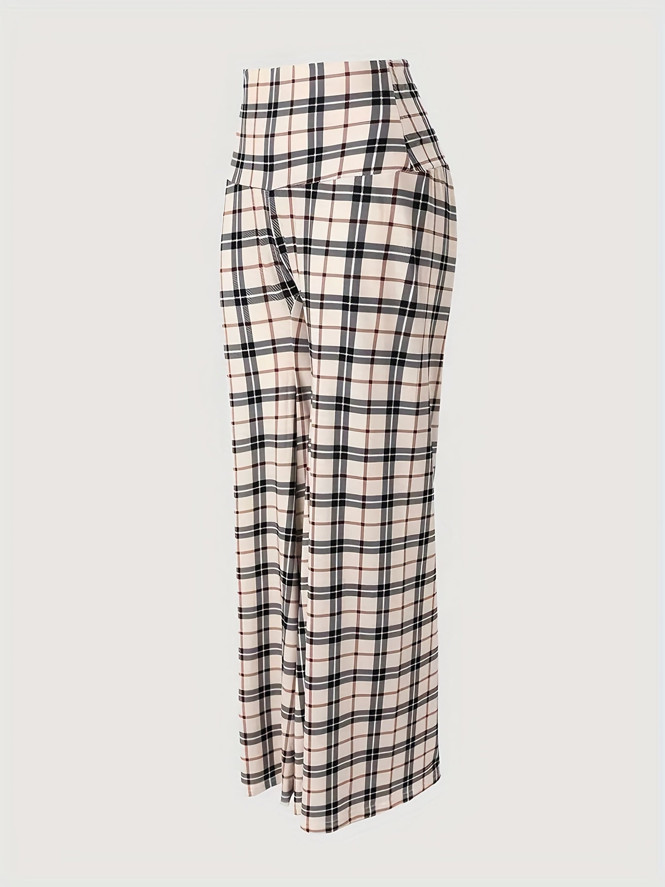 Women's Plus Plaid High Rise Tummy Control Pants