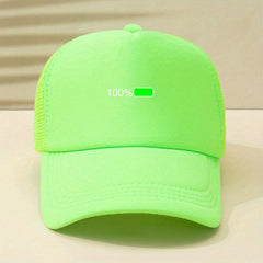 100 Mesh Trucker Hat Fluorescent Baseball Cap Unisex Couple Dad Hats