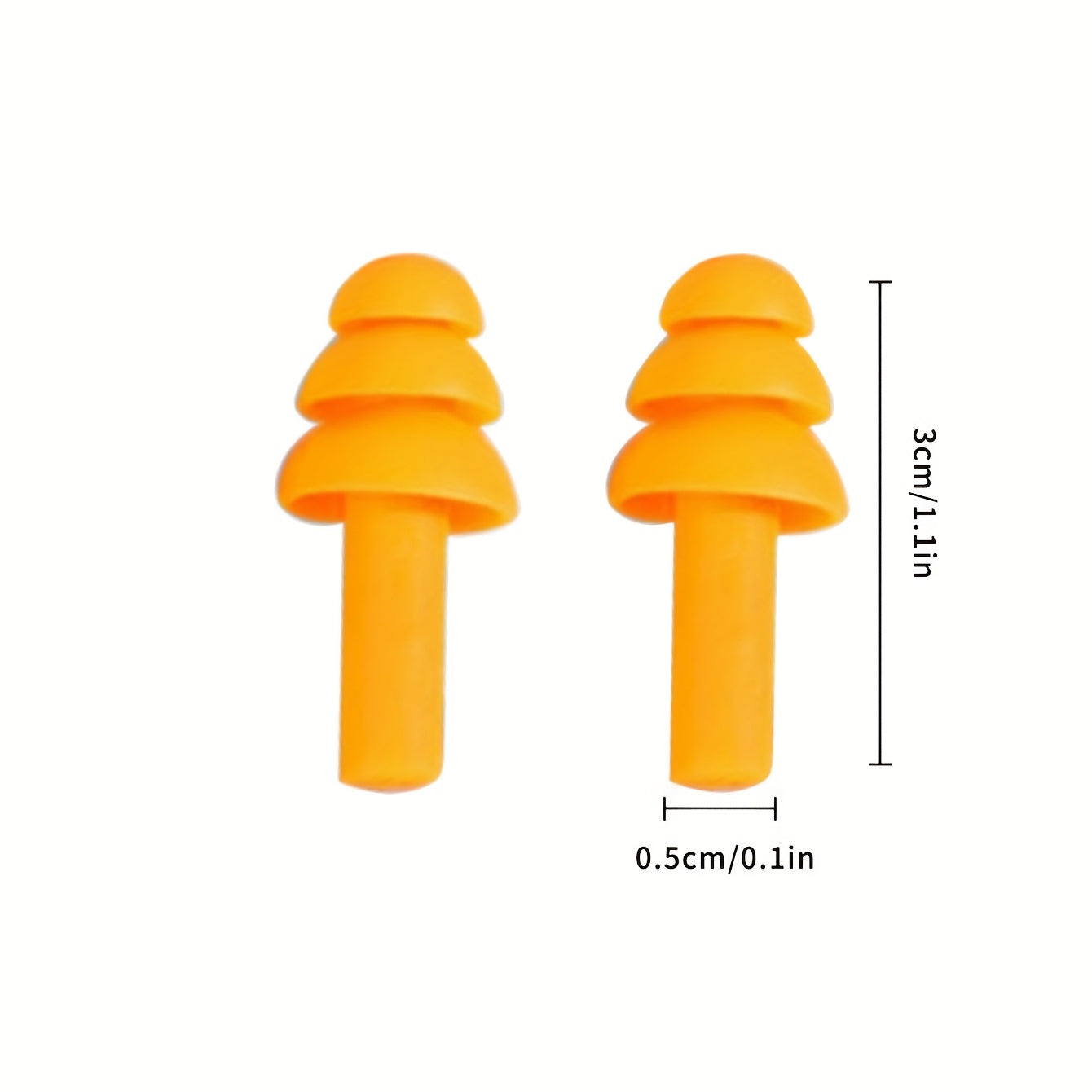 Silicone Swimming Earplugs 3-Layer Waterproof Noise Reducing Device